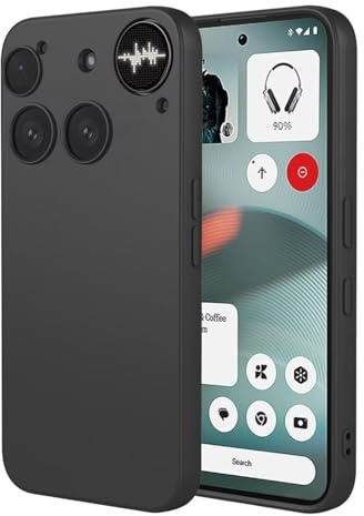 COMAKU Coque pour Nothing Phone 3, Housse Etui en Mate TPU Souple Protection en Silicone [Antichoc] [Antidérapante] [Anti-Empreintes digitales] - Noir