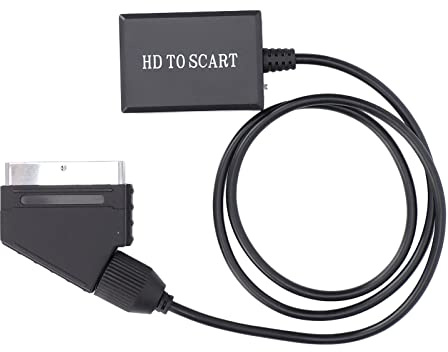 Cocoarm Convertidor SCART, Adaptador Bidireccional, Convertidor de y Vídeo NTSC PAL para Consolas de Juegos y Reproductores de DVD