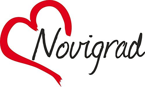 Werbetechnik Sotirios Papoutsis Auto Aufkleber NOVIGRAD Stadt Kroatien ca.9x15cm konturgeschnitten