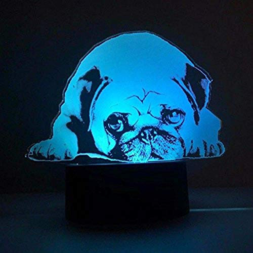 Jinson well 3D Französische Bulldogge hund Nachtlicht Lampe optische Nacht licht Illusion 7 Farbwechsel Tisch Schreibtisch Dekoration Lampen mit USB Spielzeug