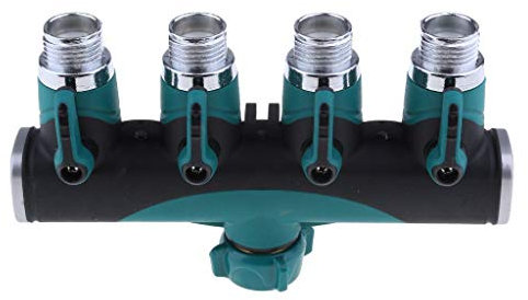 Tubayia 3/4 Zoll Wasser Verteiler 4 Wege Garten Schlauch Rohr Splitter Wasserhahn Anschluss Adapter