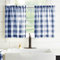 Elrene Home Fashions Farmhouse Living Vorhang-Set für Badezimmer oder Küche, kariert, 76,2 x 61 cm, 2 Etagen, Blau/Weiß