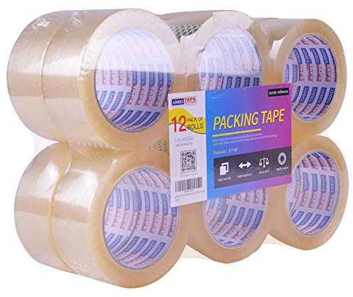 ADHES Paketbänder Paket Klebeband Verpackungsklebeband Transparent Packband 48mm x55m,2,7 mil Dicke