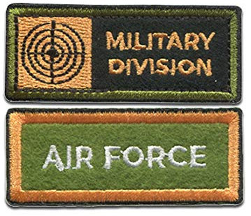 Catch the Patch Military Division Air Force Militär Abzeichen Army - (Größe: 2,4 x 6 cm) – Kultige Aufnäher zum Aufbügeln & Aufnähen – Für Jacken, Rucksäcke, Shirts & Cosplay