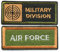Catch the Patch Military Division Air Force Militär Abzeichen Army - (Größe: 2,4 x 6 cm) – Kultige Aufnäher zum Aufbügeln & Aufnähen – Für Jacken, Rucksäcke, Shirts & Cosplay