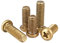 M2/M2.5/M4/M6 Copper Machine Screws Machine Pan Head Brass Screws M4 (20Pcs) 5mm