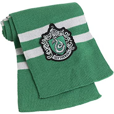 Funidelia | Harry Potter Slytherin Schal für Herren und Damen Hogwarts, Zauberer, Film und Serien - Zubehör für Erwachsene, Zubehör für Kostüm - Grün