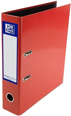Oxford Premium A4 Lever Arch File, Red Single Folder, Heavy Duty