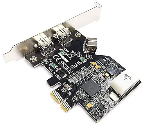 ezqnirk 1PCS 3 Port PCI-E FireWire 800 Carte IEEE external1394B×2 + Adaptateur de carte de contrôleur interne 1394B×1 adapté à la victoire 7/8/10