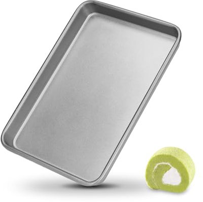 Hapivida Teglia Da Forno In Acciaio Inox Resistente Alle Alte Temperature, Teglia Da Forno Riscaldamento Uniformemente Antiaderente, 3 Dimensioni Scegli, S