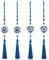 WEBEEDY 4 Stück Nazar Boncuk Evil Eye Wanddeko Türkisches Evil Eye Auto Hängende Blau Auge Evil Eye Wandbehang Schutz Segen Geschenk Glasperlen Anhänger für Auto Haus und Büro