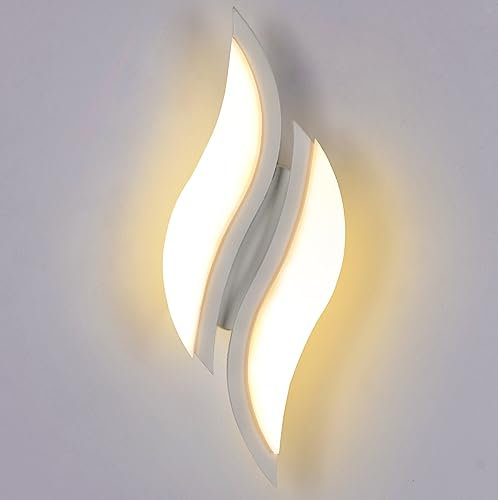 Goeco Applique LED, Lampada da Parete Interno, 20W Moderno a Muro 3000K per Soggiorno Camera da Letto Scale