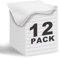 WEAWE 12 Paños de Bayeta Microfibra (30,5 x 30,5 cm), Suaves, Absorbentes, Reutilizables Multiusos Limpieza Cocina, Coche, Cristales, Balletas Microfibra (Blanco)