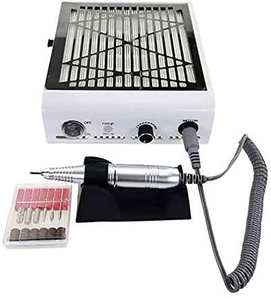 Kit de limpieza de uñas, colección de manicura, máquina colector de vacío, aspiradora con 6 brocas, fresadora de uñas, juego de manicura y salón de uñas, aspiradora, máquina de uñas