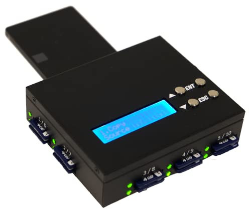 EZ Dupe 1 to 9 SD Card Duplicator & SSD / 2.5 SATA Hard Drive Disk Image to Secure Digital Memory Copier (Mobile Pro)