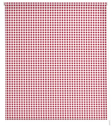 Estoralis | KÜCHE | Modernes Design-Rollo | Digital bedruckter Stoff | Vichy-2 Rot | 110 x 180 cm. (Breite/Höhe) Stoffgröße 107 x 175 cm. | Rollos für Fenster und Türen