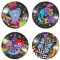 Putuo Decor 4er Set Hippie Indie Schallplatte Wanddeko Ästhetische Weirdcore Raumdekor Schmetterling Pilz Sonne Mond Psychedelische Wandkunst
