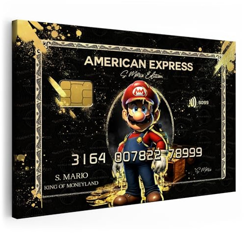Artmazing | Mario Amex Bild Bunt | S-Art Bilder Modern | Coole Wandbilder Wohnzimmer | Deko XXL | Leinwand XXL