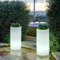 Macetero Luminoso Redondo Maceta 80 cm con Luz LED RGB, Cable o batería (Cable Color luz Blanca)