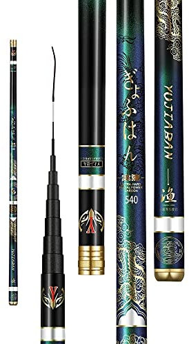 Stipprute Superlicht -Fischereistange Hochwertige Bachstange 3.6/10 m Kohlefaser Teleskop -Fischerei Handmast for Karpfen Angel Rute (Größe : 10 m)