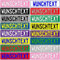 Nummernschild KFZ Kennzeichen Pink Schwarz Silber blau gelb grün rot Weiss Fun Schild Bunt Wunschkennzeichen
