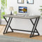 Mudmasa Schreibtische, Computertisch, Latop-Tisch, Industrie Design, Studiertisch, für Studium, Büro, Schlafzimmer, 140 x 60 x 75.5 cm, Grau + Schwarz