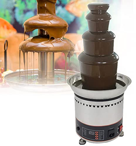 4/5/6/7 Tier Chocolate Fountain Machine,Electric Chocolate Melting Fountain Nostalgia Machine,Chocolate Melting Fondue,Chocolate Melting Machine for Party Banquet Cake Shop Restaurant,7Tier ()