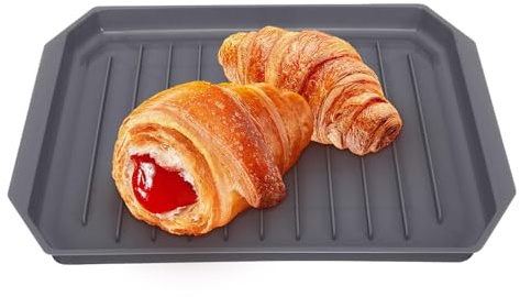 Vassoio per forno a microonde, teglia multifunzione, griglia per pancetta, facile da pulire, sicura per microonde, per casa e ristoranti