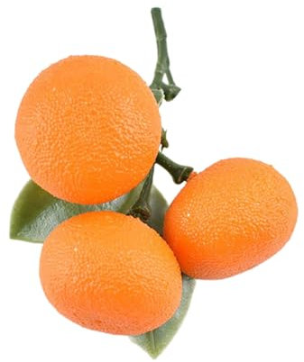 Itkcozcg Party-Dekorationen, künstliche Mandarinenfrucht, Simulationsschaum, Mandarine, realistische Frucht für Küchenpartys, Dekorationen, Fotografie-Requisiten