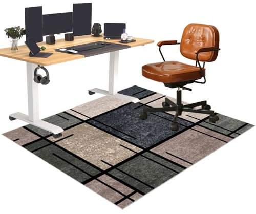 Bodenschutzmatte Bürostuhl für Hartböden, Gaming Stuhl Unterlage für Teppiche, Schreibtischstuhl Unterlage für Laminat, Teppich Unterlage-Kratzfest 160 x 180 cm Geeignet für Büro und Zuhause