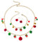 FDEETY Exquisites Weihnachts-Schmuckset für Frauen Goldkette mit Glocken und Weihnachtsbaum-Anhänger Ohrringe Perfekt für Weihnachtsfeiern und festliche Anlässe(SET B)