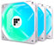 FOIFKIN Ventilador para PC, 120 mm, ARGB PWM, ventilador invertido, con soporte magnético, 3 ventiladores con 1 cable adaptador, ventilador invertido, blanco, N07