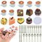 Mini Food Miniatur Essen 42-Teiliges Puppenhaus Zubehör Küche Wichtel Essen Miniatur Lebensmittel Kaffeetasse Kuchen Dessert Miniatur Zubehör für Miniküche, Mini-Teeparty, DIY-Mikrolandschaft