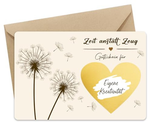 Gutscheine zum selber ausfüllen, Zeit Statt Zeug, Gutschein Geburtstag, Wunschgutschein Löwenzahn mit Umschlägen Aufkleber, Gutschein Rubbelkarte, Gutscheinkarte für Geburtstag, Hochzeit, Party