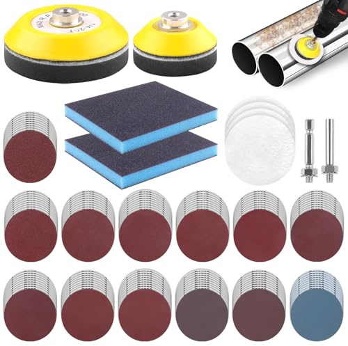 Polishing Scheinwerfer Aufbereitung Set 130 Stück, 3 Zoll 75mm Körnung | Polieraufsatz Akkuschrauber, Scheinwerfer Polierset Wet Sandpaper, Polishing Sponge, Polishing Pad, Enjoy New Results