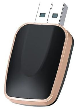 OPBVXQ Adaptateur CarPlay sans Fil pour Renault Clio Zoe Captur Mégane Koleos, Dongle Bluetooth & WiFi 5GHz, Convertit CarPlay Filaire en Adaptateur sans Fil pour Android, Plug and Play,B Gold