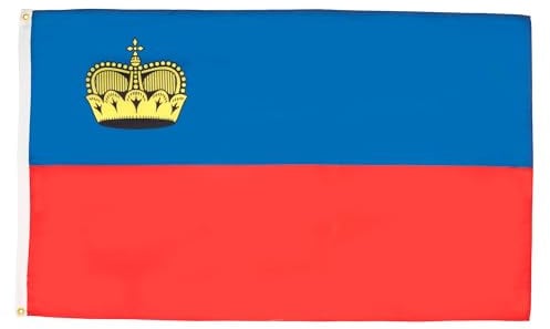 AZ FLAG 5er-Set Flaggen Liechtenstein 150x90 cm Polyester 100D 2 Ösen