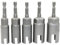 Lot de 5 tourne-écrous avec tige hexagonale 1/4, douilles à choc pour écrous papillons, tailles 11-19 mm, alliage de chrome vanadium