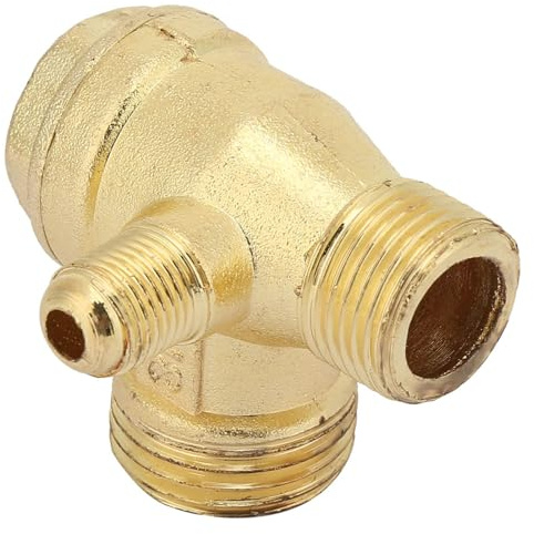 Valvola di Ritegno del Compressore d'aria, Valvola di Ritegno Unidirezionale a Tre Vie in Lega di Zinco 1/2 pollici 3/8 Valvolas di in Ottone a 3 Vie per Strumento di Raccordo Tubo
