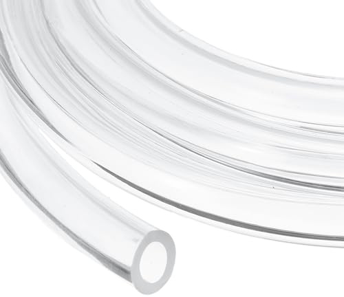 QUARKZMAN Klarer PVC-Schlauch 10mm ID x 16mm OD 8,5ft PVC-Rohr | Leichter Vinylschlauch, Transparenter Flexibler Kunststoff-Wasserschlauch, Für Luft Öl Wasser Transport, Aquarium Bewässerung