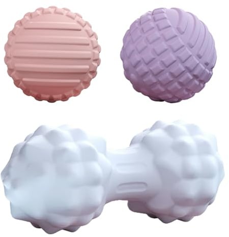 xiluuyou 3PCS Palline Massaggio, Lacrosse Ball | Sfere Massaggianti Muscolari per Automassaggio, Riflessologia, Schiena, Piedi, Mani, Gambe