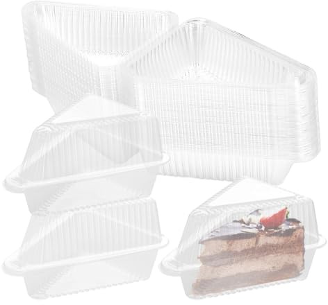 Hiuyavy Cupcake Containers, 120PCS Clear Individual Slice Boxes for Cake, Muffins, Salad, Cheese