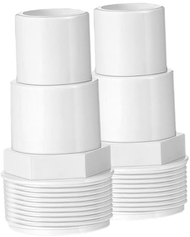 Anneome 2 Stück Teiliges Poolpumpen adapterset aus Langlebigem Kunststoff Zuverlässiger Schlauchverbinder für Poolfilter und Pumpenanschluss Dicht Schließend Kompatibel mit Poolzubehör