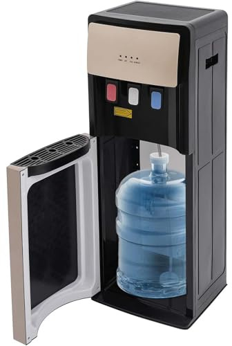 Dispensador De Agua Caliente Y Fría Instantáneo, Diseño De Carga Inferior, Capacidad De 20 litros (5 Galones) para Uso En El Hogar Y La Oficina, Caudal De 5 litros/Hora(Gold,Hot+Warm+Cold)