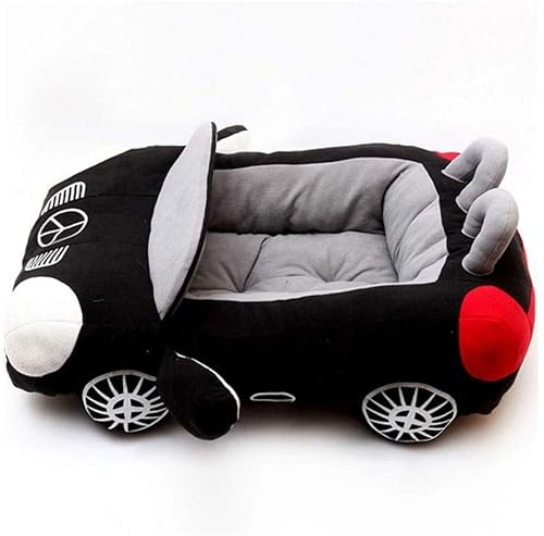 JYARZ Cat Bed Kitten Bed Cool Pet Dog Bed Car Shape Cat Nest Soft Puppy House Warm Cushion For Teddy Kennels Kitten Padded Sofa Pet Cushion Cave(Black)