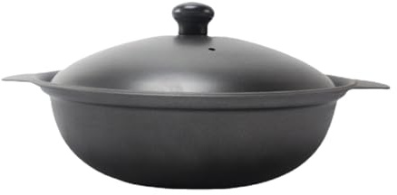 MUSISALY Iron Casserole Pot for Cooking Braised Chicken and Rice, Sturdy Claypot Rice Pot with Lid Suitable for Home and Hotels