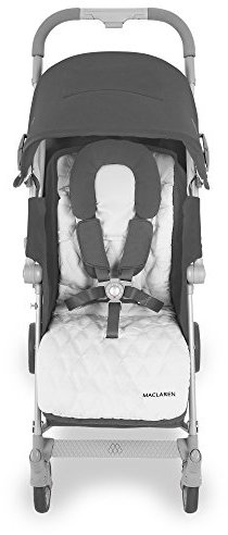 Maclaren Techno XLR Arc Kinderwagen für Neugeborene bis 25 kg, Ausziehbares wasserdichtes Verdeck UPF 50+ und Liegesitz, Inklusive abnehmbarem Winterfußsack und Regenhülle, Holzkohle/Silber