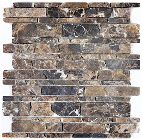 Piastrella a mosaico in marmo con pietra naturale beige Castanao per pavimenti, pareti, bagno, WC, doccia, cucina, specchio per piastrelle, rivestimento per vasca da bagno, mosaico