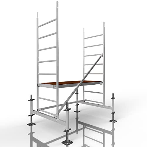 ALTEC Rollfix® 1.0 300 | 3m AH | hvst. Fußplatten | Standardtraverse | Made in Germany | TÜV | belastbar 200kg/m² | Alu | Norm - DIN EN 1004-1 | Baugerüst | Fahrgerüst
