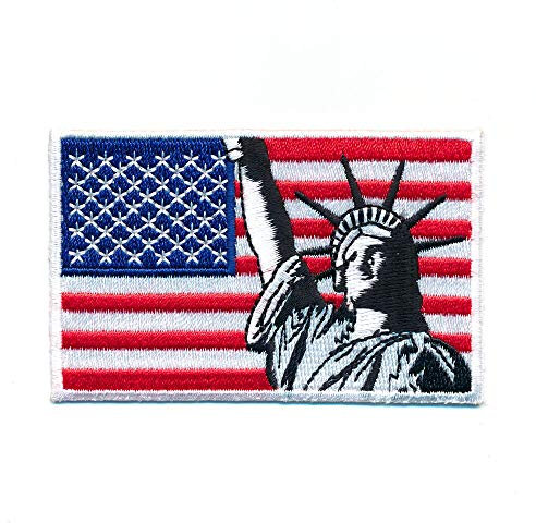 hegibaer 60 x 35 mm USA Flagge Freiheitsstatue Statue of Liberty Patch Aufbügler 0112 B